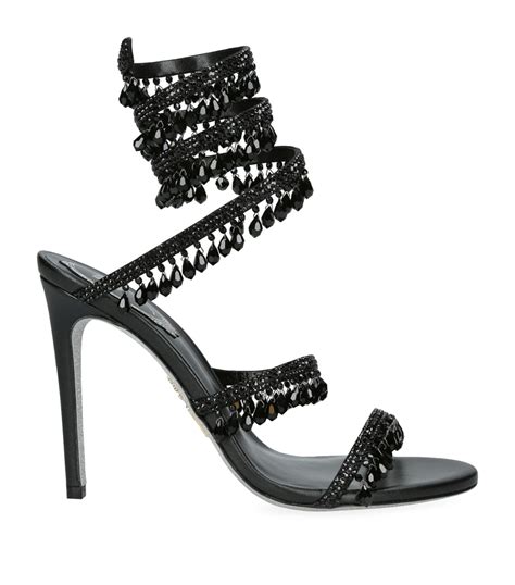 Morgana Rhinestone-embellished Sneakers - Black. . Black rene caovilla
